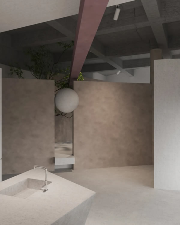 利用不規(guī)則元素 呈現(xiàn)微水泥材質(zhì)的魅力丨萬磊設計